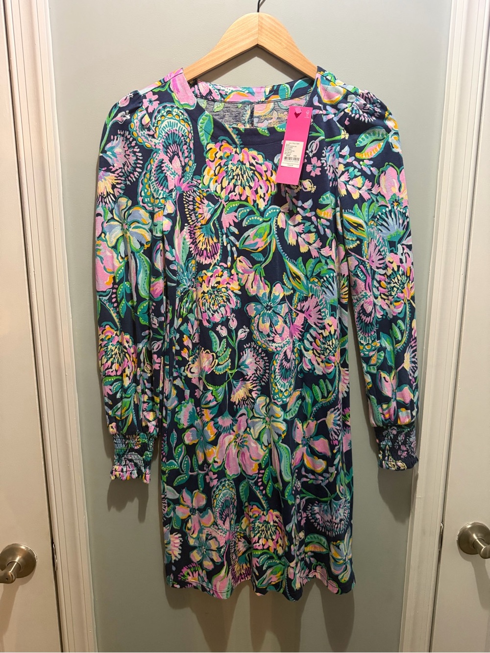 Lilly Pulitzer Dianin Shift Dress high tide navy she’s got sol